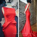 Pleat Beading Pearls Sequined Red Sexy Mermaid Evening Dress